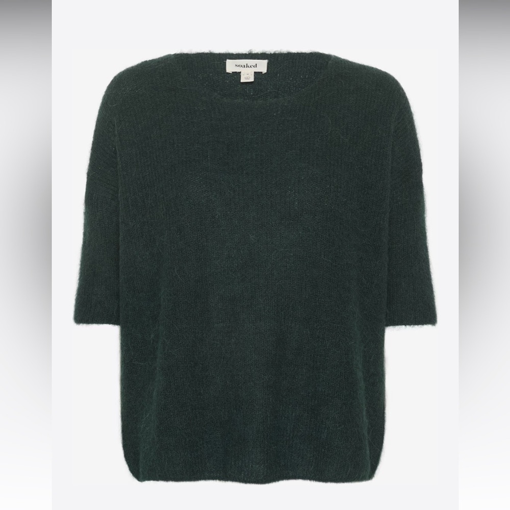 Forest Green Crew Neck Knit Sweater